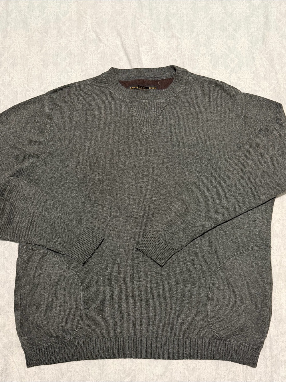 Vintage Workers for Freedom Silk Cashmere Sweater Mens M Gray Designer Knit